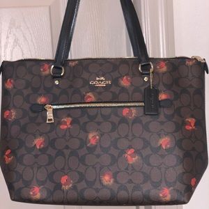 Coach Gallery Tote in Signature Canvas with Pop Floral Print